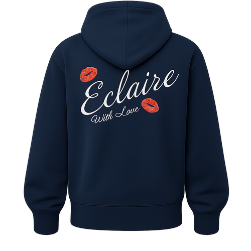 Eclaire with love Blue Navy Hoodie